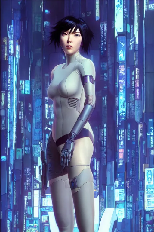 Image similar to weta disney pixar movie still portrait photo of ghost in the shell anime : : as motoko kusanagi by pixar : : by ilya kuvshinov, rossdraws, artgerm, maxim cover, octane render, 3 d, volumetric lighting, anti aliasing, raytracing : :