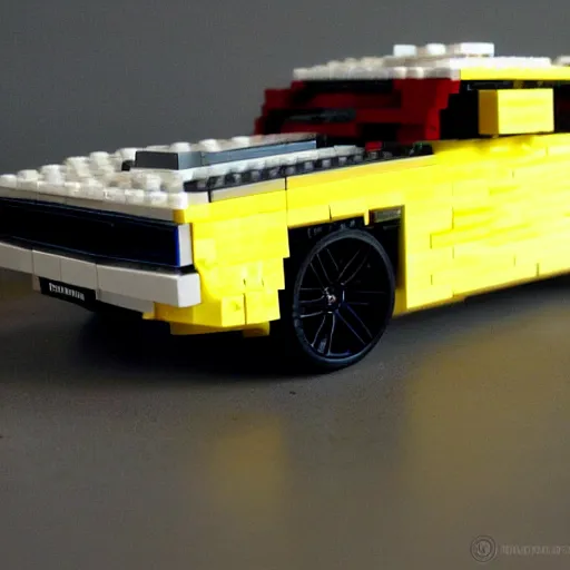 Image similar to fast & furious dodge charger. lego style.