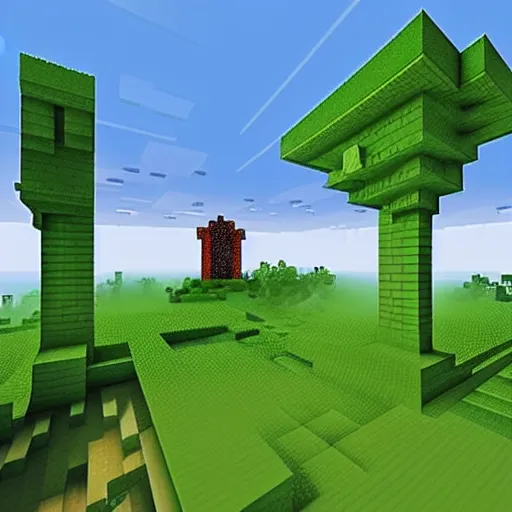 prompthunt: minecraft creeper in real life, concept art, fantasy
