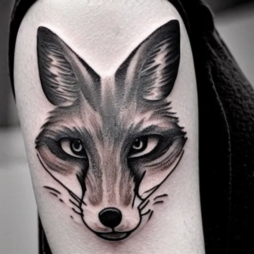 Image similar to A tattoo of a fox