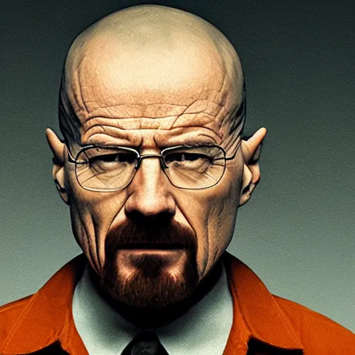 Image similar to walter white with his mouth opened