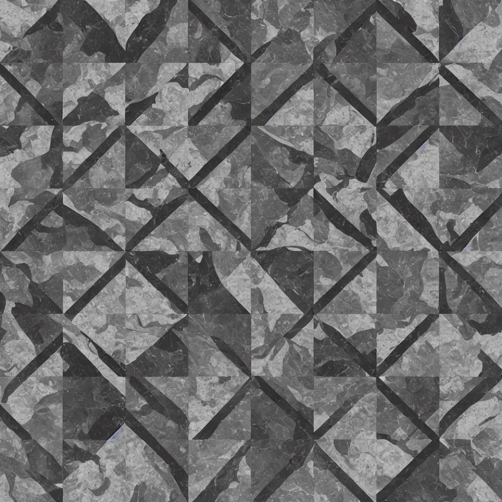 Image similar to seamless tiled marble texture, light marbling of black and white, 4 square tiles, realistic, high - rest, 4 k, material, pbr