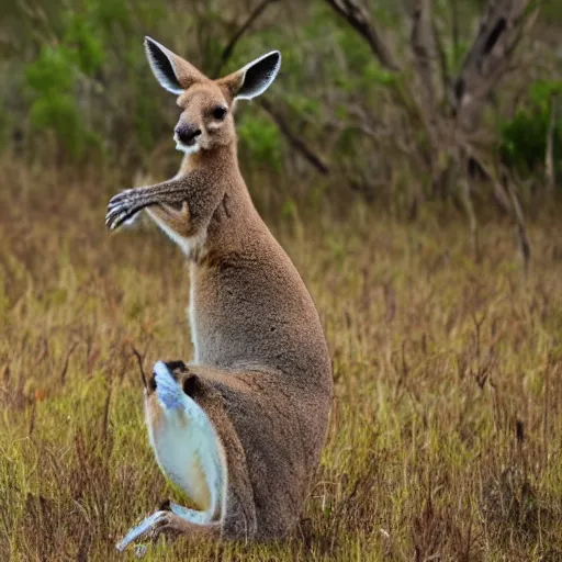 Image similar to a kangaroo in a bog