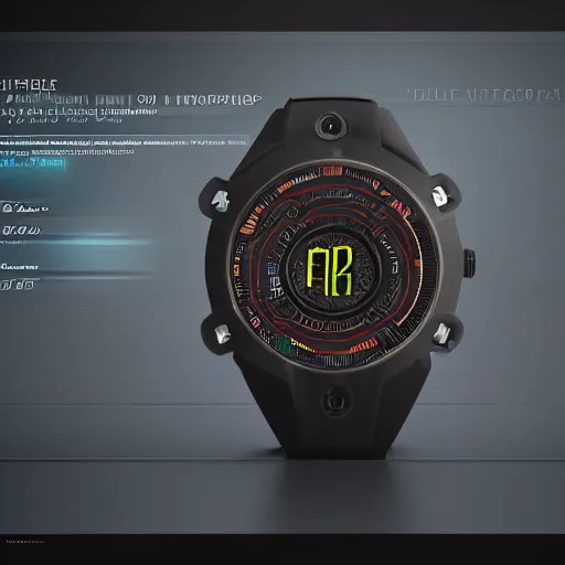 Image similar to Mockup of Cyberpunk luxury watch, photorealistic, in the style of Unreal Engine