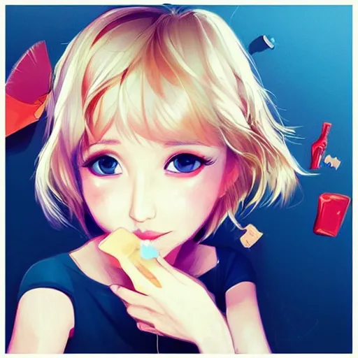 Image similar to fisheyes super super super cute cameron diaz, shin min jeong, RossDraws, trending on artstation