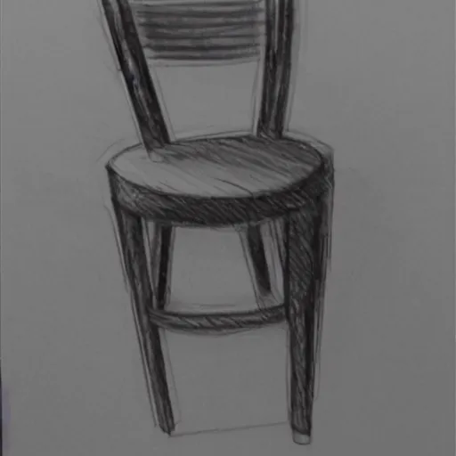 Prompt: pencil sketch of a chair
