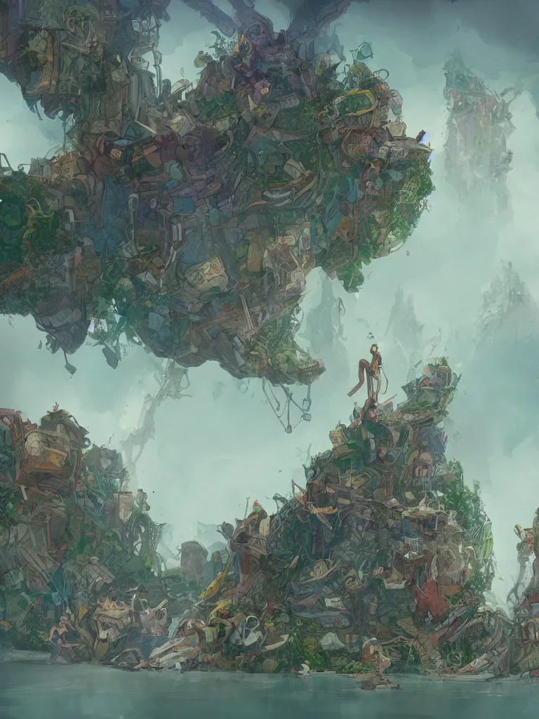 Image similar to splintered by Disney Concept Artists, blunt borders, rule of thirds