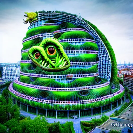 Prompt: monster by vincent callebaut