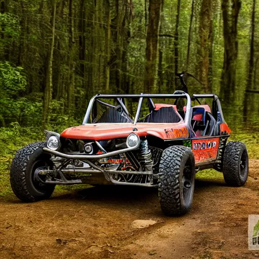 Prompt: off road buggy in the forest, artstatiom, 4 k, incredibly detailed