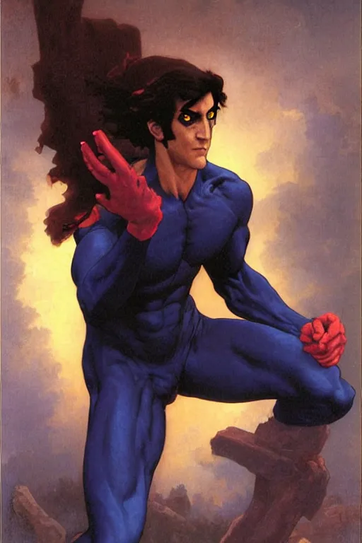 Image similar to Nightcrawler from the X-Men by William Adolphe Bouguereau