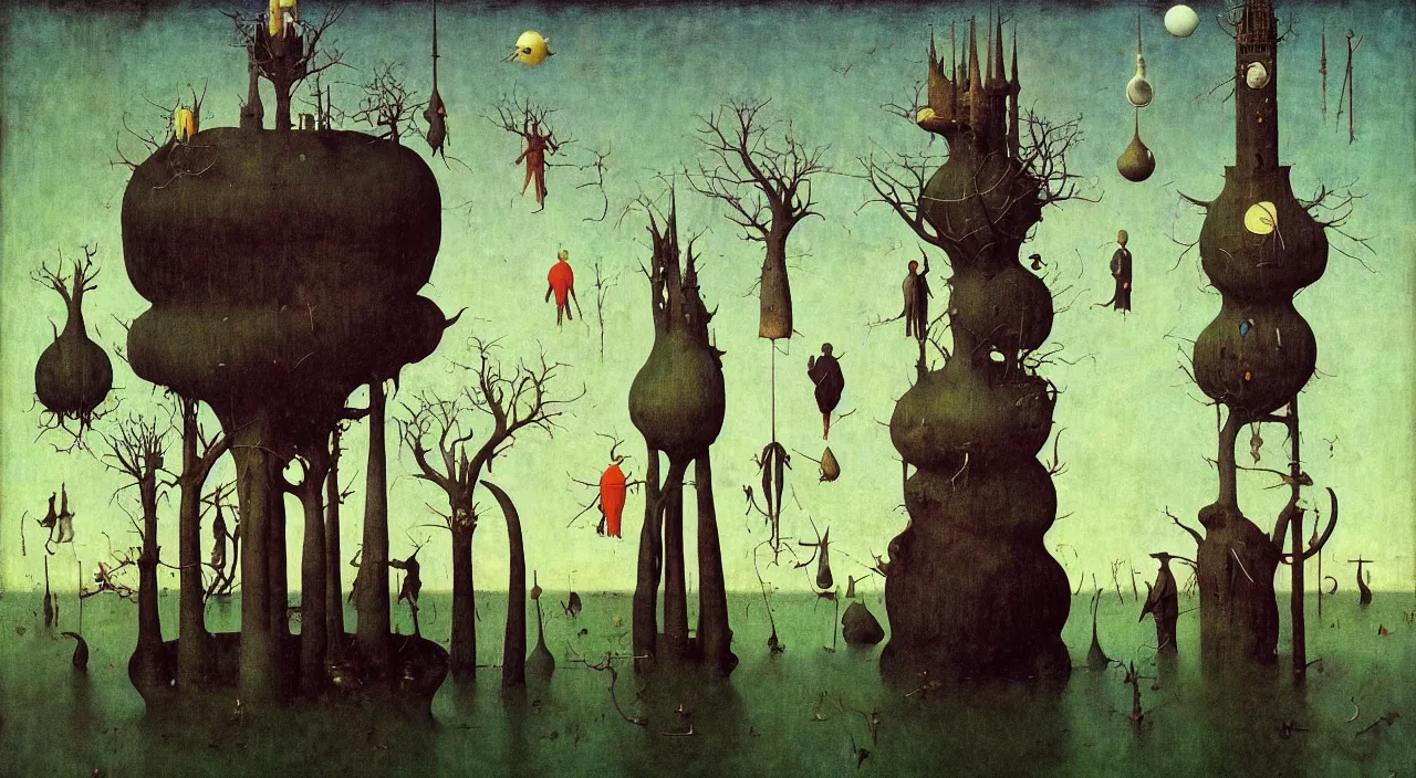 Prompt: single flooded simple!! pole gourd tower anatomy, very coherent and colorful high contrast masterpiece by norman rockwell franz sedlacek hieronymus bosch dean ellis simon stalenhag rene magritte gediminas pranckevicius, dark shadows, sunny day, hard lighting