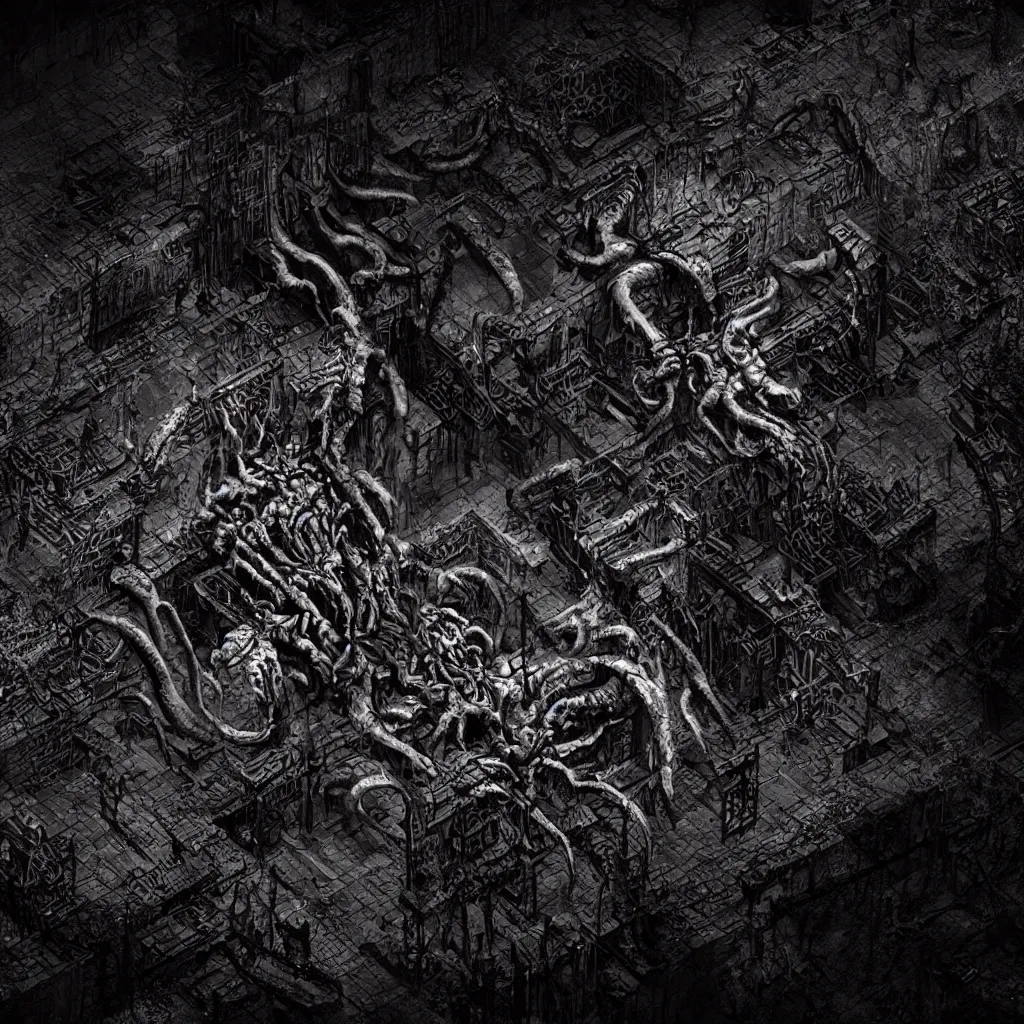 Prompt: necronomicon, dark and mysterious, atmospheric, ominous, eerie, cinematic, cinematic, 4k, ultra detail, ultra realistic