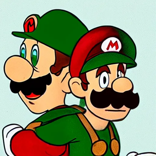 Image similar to green mario and red luigi