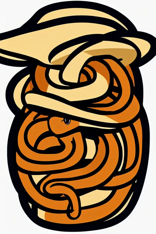 Image similar to A portrait of a snake that is a cowboy, sticker, colorful, illustration, highly detailed, smooth and clean vector curves, no jagged lines, vector art, smooth