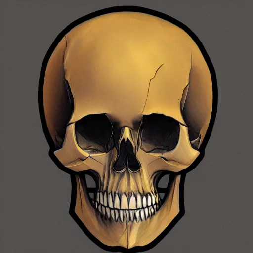 Image similar to asthetic concept art of a skull