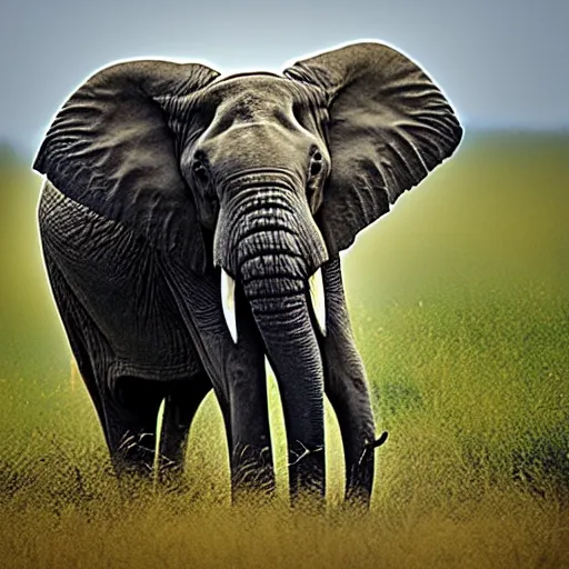 Image similar to photograph of elephant by michael snedic, award winning