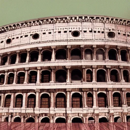 Prompt: roman coliseum, epic retrowave art, trending on art station