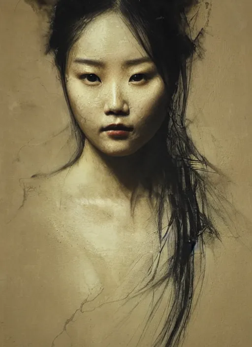 Image similar to of dark fantasy, seductive beautiful Lee Ji-eun by Nicola Samori, close up face portrait, medium shot, intricate, elegant, ethereal light, highly detailed, volumetric light, smooth, masterpiece, Refined
