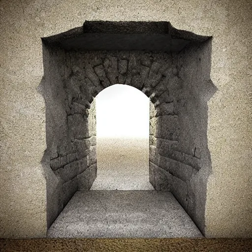 Prompt: stone portal, 3 d art, blender, realistic, by digital artist,