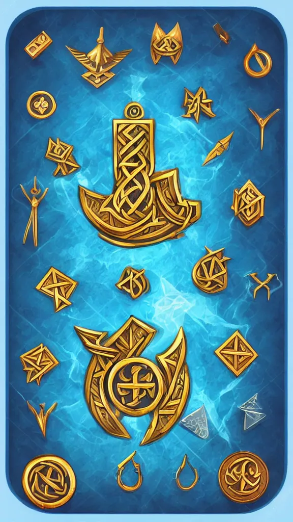 Image similar to yantras viking rune jewelry magic game icon