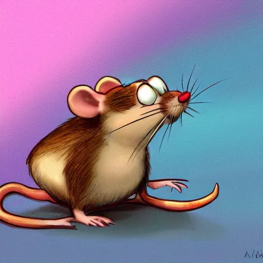 Image similar to cute rat pixar concept art