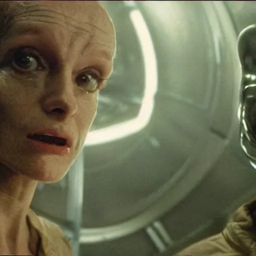 Image similar to the movie alien 1 9 7 9 but the aliens are all decrepit old men, directed by ridley scott