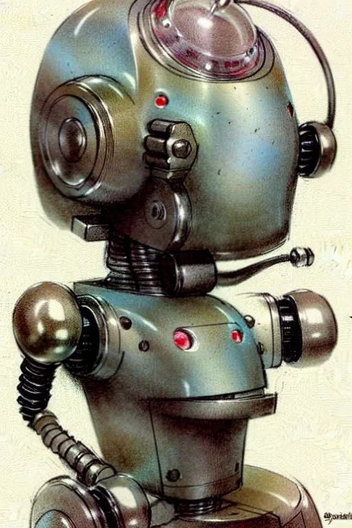 Image similar to (((((1950s robot pet . muted colors.))))) by Jean-Baptiste Monge !!!!!!!!!!!!!!!!!!!!!!!!!!!