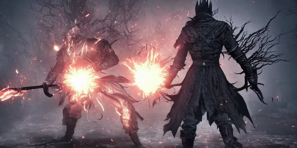 Image similar to bloodborne super saiyan