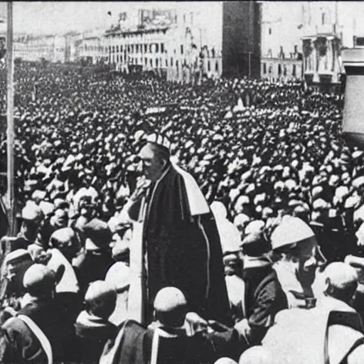 Image similar to a photo of the pope in madrid in the spanish civil war