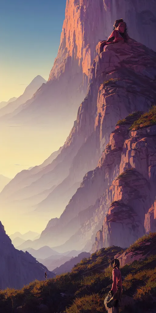 Image similar to highly detailed portrait mountain in gta v, stephen bliss, unreal engine, fantasy art by greg rutkowski, loish, rhads, ferdinand knab, makoto shinkai and lois van baarle, ilya kuvshinov, rossdraws, tom bagshaw, global illumination, radiant light, detailed and intricate environment