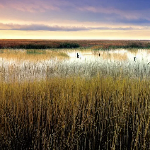 Image similar to marshes near charleston, national geographic photo, photorealistic, hyper detailed