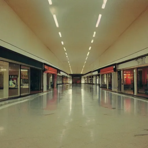 Image similar to empty mall, liminal space, shot on a low quality camera from early 2 0 0 0 s