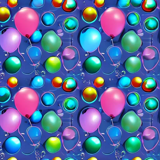 Prompt: bubbly balloons, thick bold digital illustration. simple.