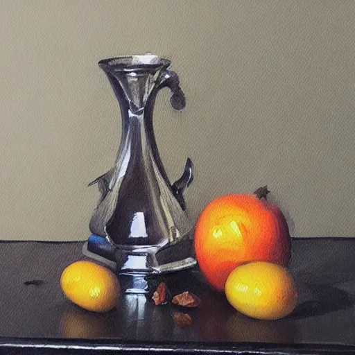 Prompt: concept art of still life painting with iphone