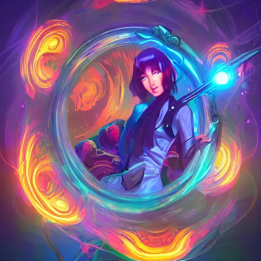 Image similar to skill magic deepdream radiating a glowing aura stuff loot legends stylized digital illustration video game icon artstation lois van baarle, ilya kuvshinov, rossdraws,