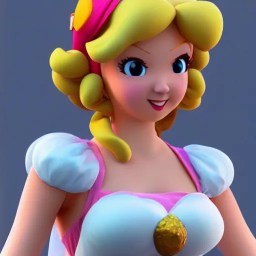 Image similar to photo of princess peach as a real life character posing, 8 k, ultra details