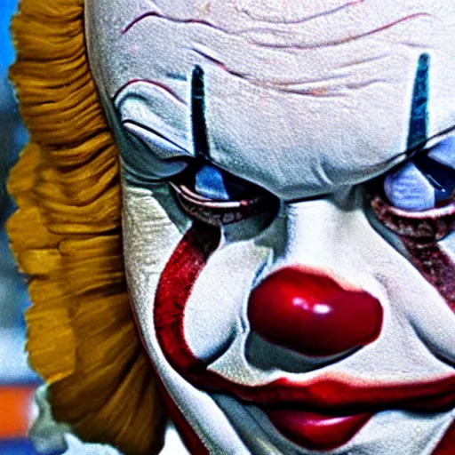 Image similar to Pennywise the clown as a central banker