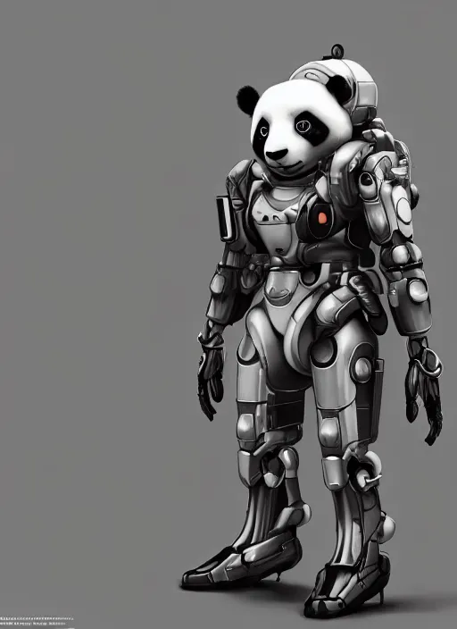 Prompt: minimalistic mech panda android, naturel, hyper detailed, digital art, trending in artstation, cinematic lighting, studio quality, smooth render, unreal engine 5 rendered, octane rendered, art style by klimt and nixeu and ian sprigger and wlop and krenz cushart