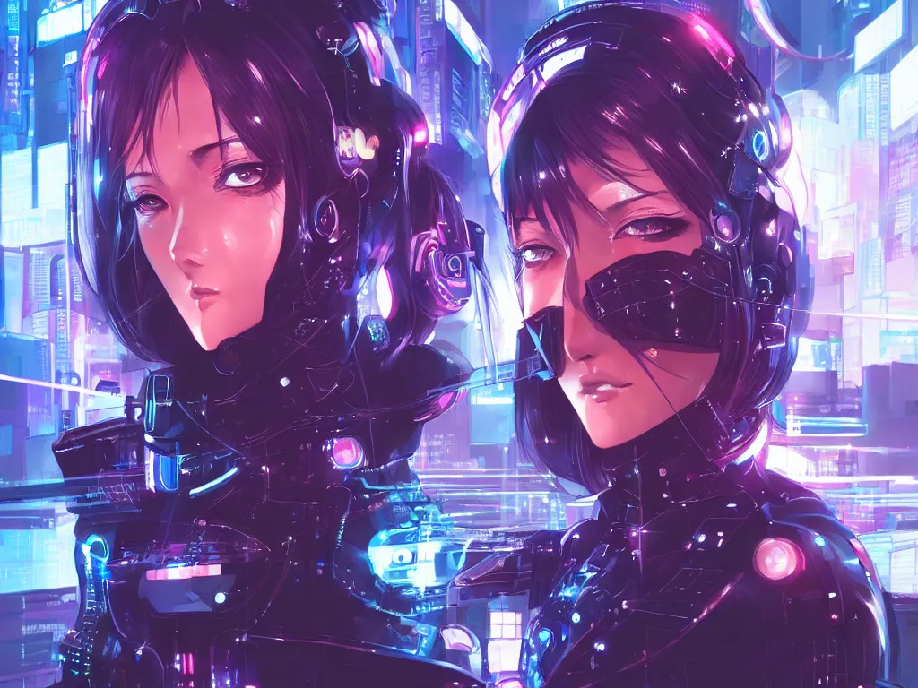 Image similar to portrait anime visual futuristic female cyber police, on cyberpunk neon light tokyo rooftop, ssci - fi and fantasy, intricate and very beautiful, human structure, concept art, sharp focus, anime by rossdraws and magali villeneuve and luxearte and liya nikorov, frostine engine