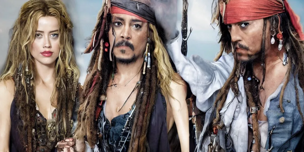 Prompt: amber heard as jack sparrow