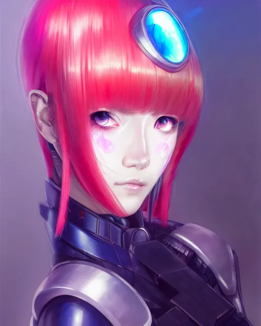 Image similar to portrait Anime Commander Girl Neon-cybernetic cute-fine-face, pretty face, realistic shaded Perfect face, fine details. Anime. Battle field battlefield realistic shaded lighting by katsuhiro otomo ghost-in-the-shell, magali villeneuve, artgerm, rutkowski Jeremy Lipkin and Giuseppe Dangelico Pino and Michael Garmash and Rob Rey