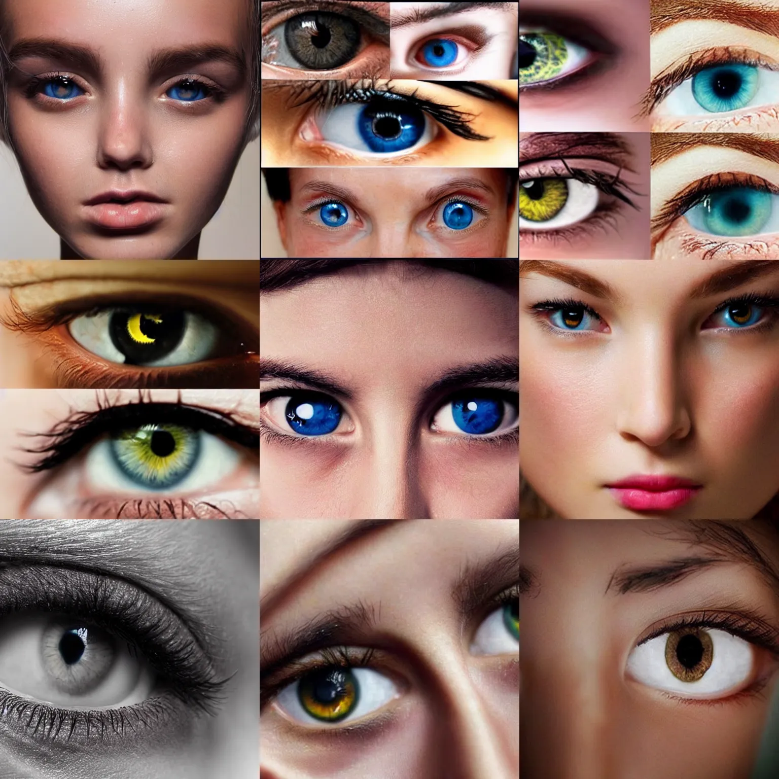 Prompt: human face very very very very beautiful eyes eyes eyes
