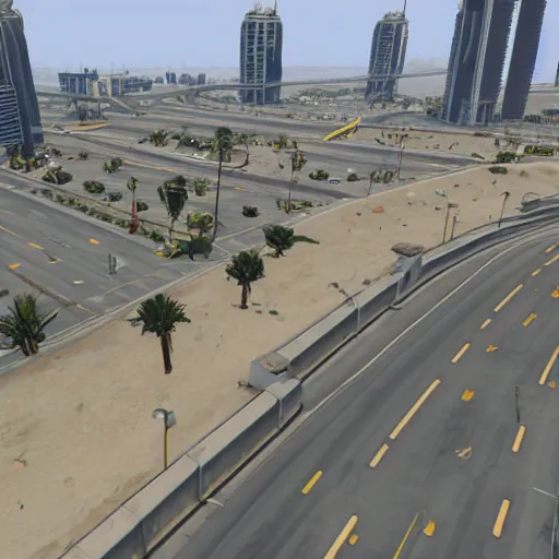 Prompt: Dubai in GTA V