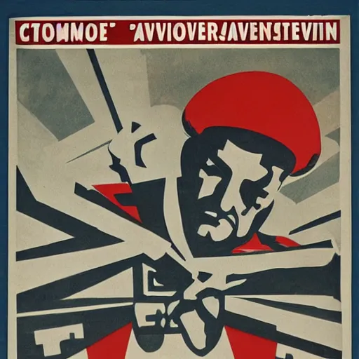 Prompt: communist avengers, constructivism,