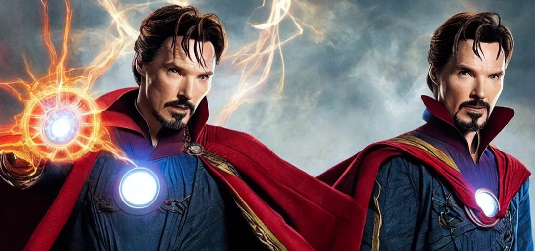 Image similar to Doctor Strange in Iron Man Suit