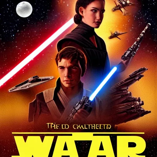 Prompt: detailed star wars movie poster with lela star and ben shapiro