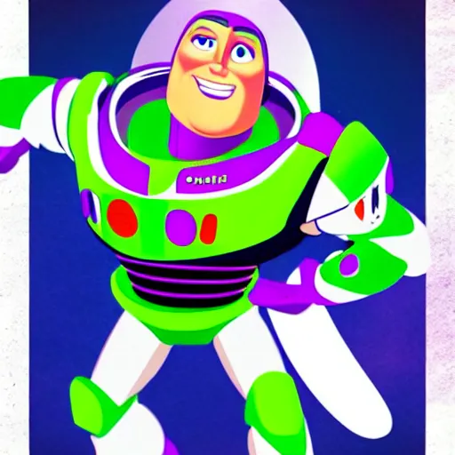 Prompt: buzz lightyear in the style of sailor moon