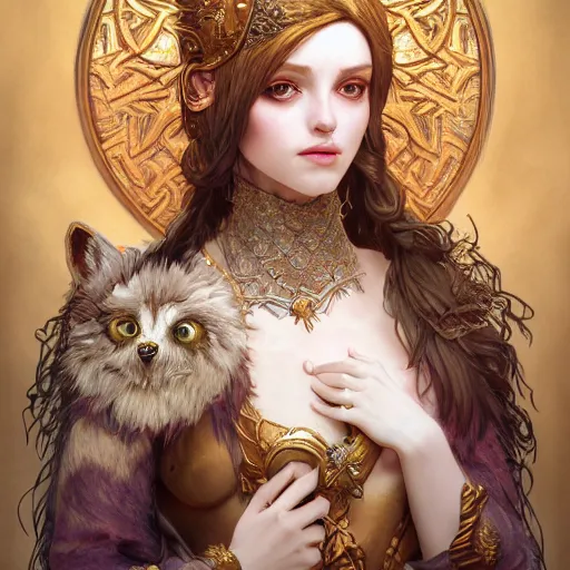 Image similar to a photograpic portrait of a anthropomorphic norse mythology mimosa wearing furry clothes, fantasy, intricate, elegant, highly detailed, digital painting, artstation, concept art, smooth, sharp focus, illustration, art by artgerm and H R Giger and alphonse mucha