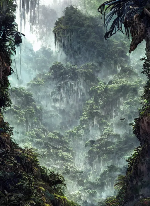 Prompt: jungle valley next to a mountain , watercolor, dramatic lighting, cinematic, establishing shot, extremely high detail, foto realistic, cinematic lighting, pen and ink, intricate line drawings, by Yoshitaka Amano, Ruan Jia, Kentaro Miura, Artgerm, post processed, concept art, artstation, matte painting, style by eddie mendoza, raphael lacoste, alex ross