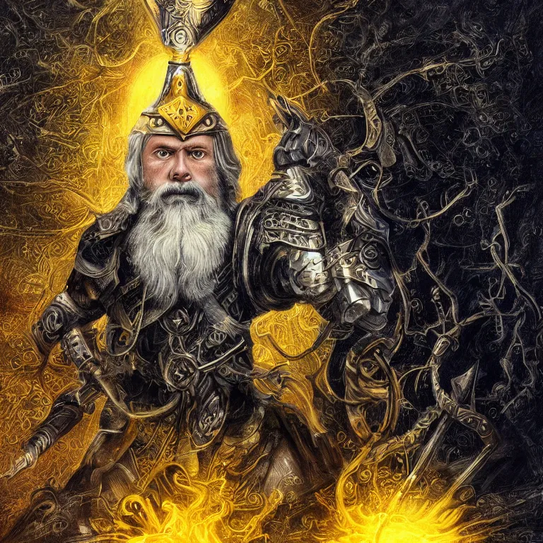 mythological Odin all father god of thunder and